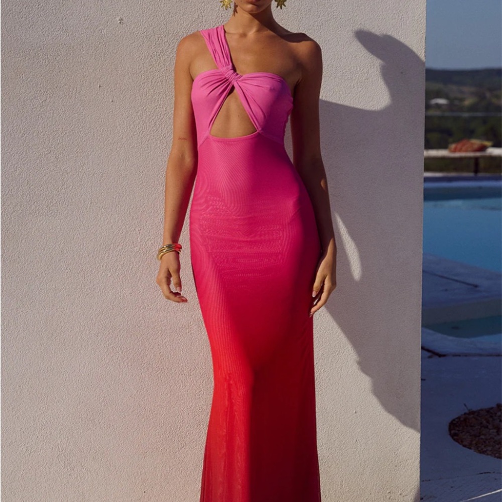 Runaway the Label Pink Ombre Kyree Maxi Dress